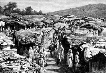 Beni-Ramasses-kvarteret, Constantine, Algeriet, 1895.