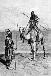 Tuareger på resa, Nordafrika, 1895.