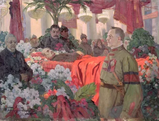 Lenins (1870-1924) begravningsceremoni