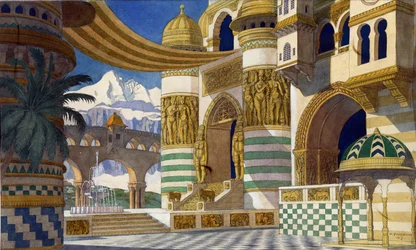 Scenografi för operan Ruslan och Ludmila av M. Glinka, 1913