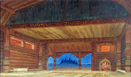 Scenografi för operan Ruslan och Lyudmila av M. Glinka, 1913