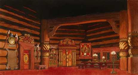 Scenografi för operan The Tsars Bride av N. Rimsky-Korsakov, 1930
