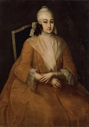 Porträtt av Anna Leopoldovna, Rysslands regent 1718-1746, mellan 1740 och 1746