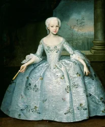 Porträtt av Sarah Eleonor Fermor (1740-1824) 1749-50 (olja på duk)
