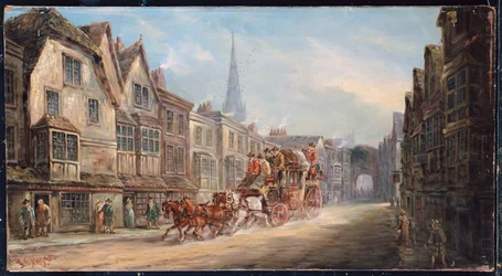 London till Exeter Royal Mail passerade genom Salisbury, 1895