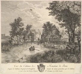 Flodlandskap efter målningen i herr Poullains kabinett, 1780.