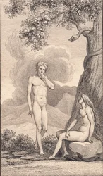 Illustration för Johannes Ewald "Adam och Eva". IV
