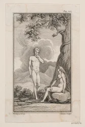 Illustration till Johannes Ewalds "Adam och Eva" IV