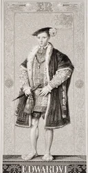 Edward VI (1537-53) från "Illustrationer av engelsk och skotsk historia" volym I