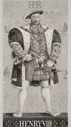 Henry VIII (1491-1547) från "Illustrationer av engelsk och skotsk historia" volym I