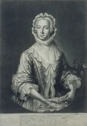 Prins Charles förklädd till "Betty Burke" (mezzotintgravyr)