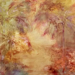 Solbelysta tropiska palmer