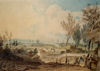En vy över Oxford från södra sidan av Headington Hill, 1803-1804