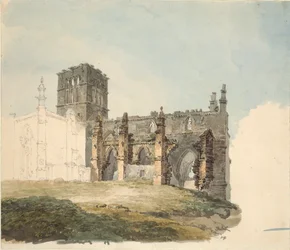 The Ruined Abbey i Haddington, c1794