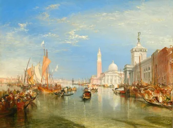 Venedig: Dogana och San Giorgio Maggiore, 1834.