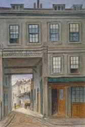 Utsikt över New Inn, Old Bailey, City of London, 1868
