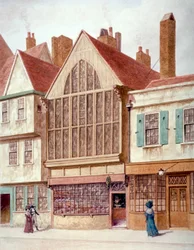 Utsikt över Trinity Hall, Aldersgate Street, City of London, 1780.