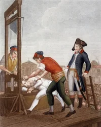 Maximilien Marie Isidore de Robespierre vid giljotinen