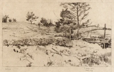 Landskap (skiss av fält)