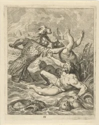 Achilles slåss mot flodguden Scamander Scener ur Achilles liv (serietitel) Vitam et mortem achilli (serietitel)