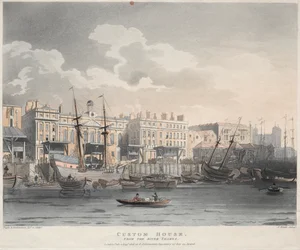 Tullhuset, från Themsen, 1808.