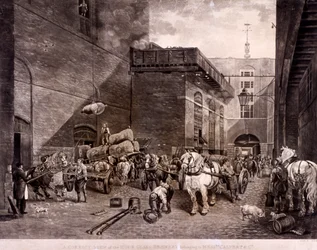 The Hour Glass Brewery på Upper Thames Street, London, 1821.