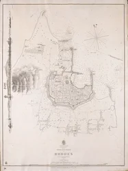 Archipeligo, Rhodos Island, Rhodos stad och hamnar undersökt av kommendörkapten Thomas Graves, HMS "Beacon" 1838