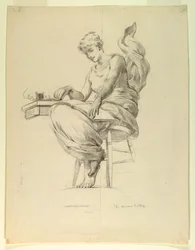 Morsekoden, studie för "Electricity as Applied to Commerce," Manufactures and Liberal Arts Building, World