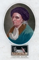 Leonhard Euler, schweizisk matematiker och fysiker från 1700-talet, 1804.