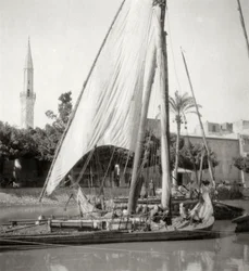 På Mahmoudiyah-kanalen, Alexandria, Egypten, 1900-talet