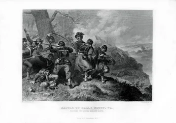 Räddning av kroppen av överste Edward Baker, Battle of Balls Bluff, Virginia, 1862-1867.