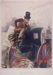 Hansom taxichaufför, London, 1854