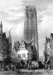 Malines Mechelen-katedralen, Antwerpen, Belgien, 1800-talet.