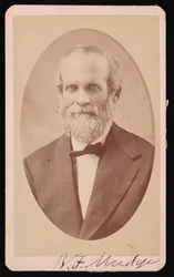 Porträtt av Benjamin Franklin Mudge 1817-1879, juli 1873.