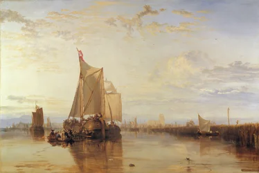 Dort eller Dordrecht- The Dort Packet-Boat från Rotterdam Becalmed