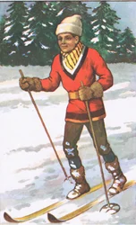 Kanadensisk pojke, från MacMillan skolaffischer, ca 1950-60-tal (lito i färg)