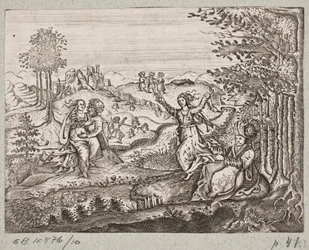 Illustration till Adam Olearius, "Persian Rosenthal av en genial poet Schich Saadi […]", Schleswig 1660
