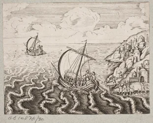 Illustration till Adam Olearius, "Persian Rosenthal av en genial poet Schich Saadi […]", Schleswig 1660