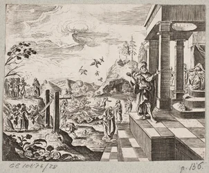 Illustration till Adam Olearius, "Persian Rosenthal av en genial poet Schich Saadi […]", Schleswig 1660