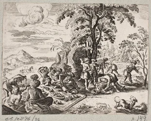 Illustration till Adam Olearius, "Persian Rosenthal av en genial poet Schich Saadi […]", Schleswig 1660