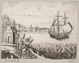 Illustration till Adam Olearius, "Persian Rosenthal av en genial poet Schich Saadi […]", Schleswig 1660