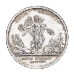 Medalj till minne av hertigen av Wellington och fältmarskalk von Blücher 1815, ca 1815 (silver)