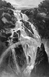 Barron Falls nära Cairns, Queensland, Australien, 1886.