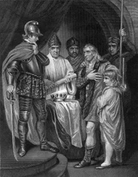 Balliol överlämnade sin krona till Edward I av England, 1296.