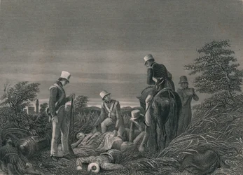 Hitta färgerna på det 24:e regementet efter slaget vid Chilianwallah, januari 1849.