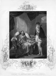 Henrik IV tillrättavisar prins Henrik, 1800-talet.