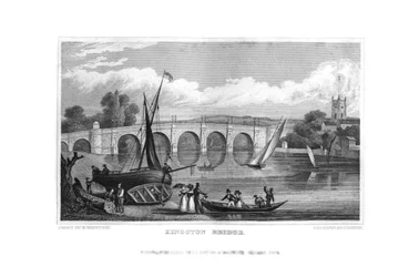 Kingston Bridge, London, 1829.