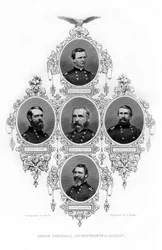 Fackliga inbördeskrigsgeneraler för departementen i öst, 1862-1867.