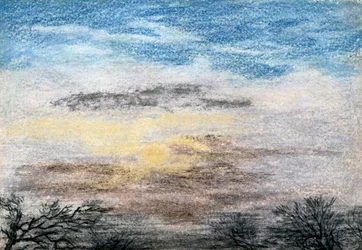 Chromatics of the Sky, 27 oktober 1883 (krita och krita på papper)