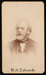 Porträtt av William Henry Edwards 1822-1909, cirka 1870-1880-talet.